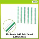 Pin Header 1x40 Gold Plated 2.54mm Hijau