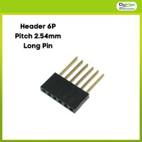 Header Female Long Pin Stackable 1x6 6 Pin