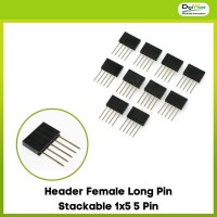 Header Female Long Pin Stackable 1x5 5 Pin