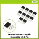 Header Female Long Pin Stackable 1x5 5 Pin