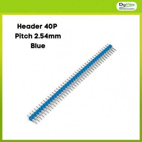 40 Pin Headers - Straight (Blue)
