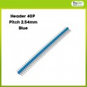 40 Pin Headers - Straight (Blue)