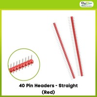 40 Pin Headers - Straight (Red)