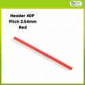 40 Pin Headers - Straight (Red)