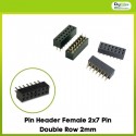 Pin Header Female 2x7 Pin Double Row 2mm