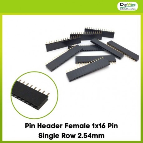 Pin Header Female 1x16 Pin Single Row 2.54mm