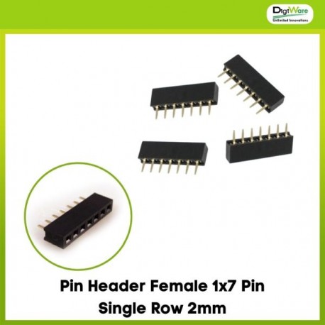Pin Header Female 1x7 Pin Single Row 2mm
