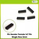 Pin Header Female 1x7 Pin Single Row 2mm