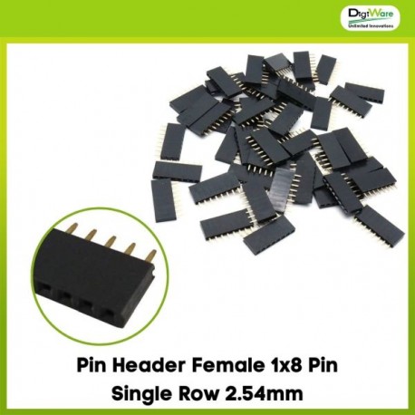 Pin Header Female 1x8 Pin Single Row 2.54mm