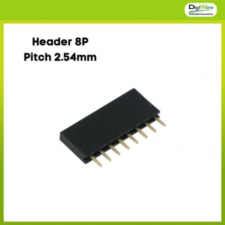 Pin Header Female 1x8 Pin Single Row 2.54mm