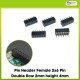 Pin Header Female 2x6 Pin Double Row 2mm height 4mm