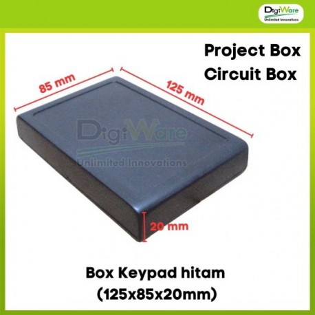 Box Keypad hitam (125x85x20mm)