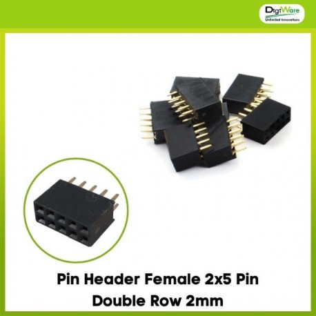 Pin Header Female 2x5 Pin Double Row 2mm