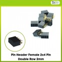 Pin Header Female 2x4 Pin Double Row 2mm
