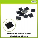 Pin Header Female 1x4 Pin Single Row 2.54mm