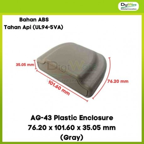 AG-43 Plastic Enclosure 76.20 x 101.60 x 35.05 mm (Gray)
