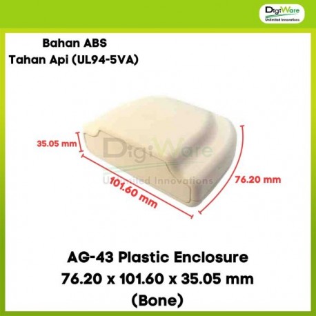 AG-43 Plastic Enclosure 76.20 x 101.60 x 35.05 mm (Bone)