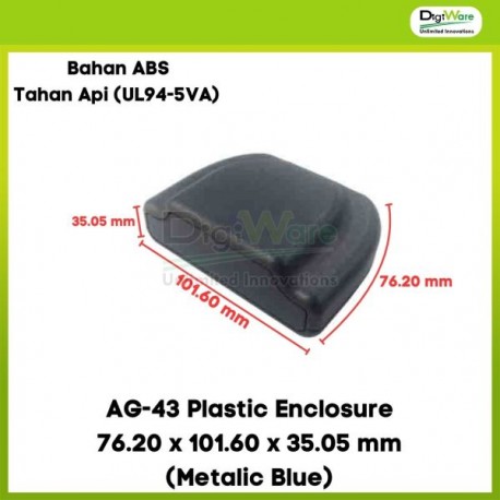 AG-43 Plastic Enclosure 76.20 x 101.60 x 35.05 mm (Metalic Blue)