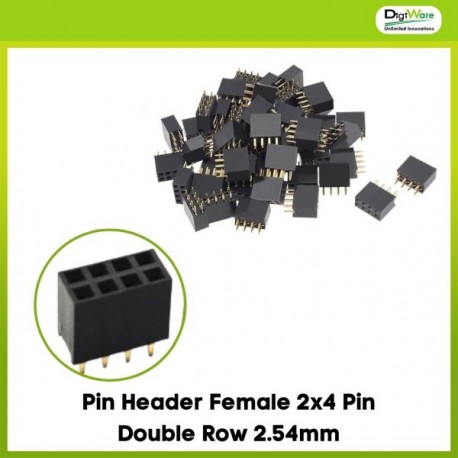 Pin Header Female 2x4 Pin Double Row 2.54mm