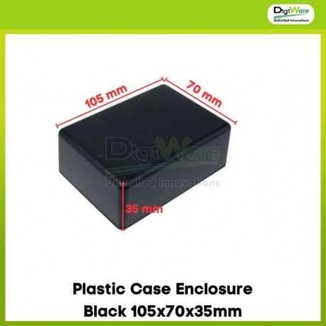 Plastic Case Enclosure Black 105x70x35mm