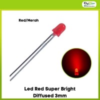 Led Red Super Bright Diffused 3mm