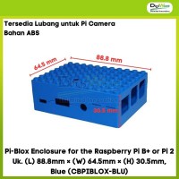 Pi-Blox Enclosure for the Raspberry Pi B+ or Pi 2 Uk. (L) 88.8mm (W) 64.5mm (H) 30.5mm, Blue (CBPIBLOX-BLU)