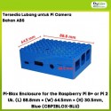 Pi-Blox Enclosure for the Raspberry Pi B+ or Pi 2 Uk. (L) 88.8mm (W) 64.5mm (H) 30.5mm, Blue (CBPIBLOX-BLU)