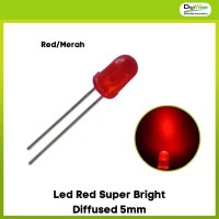 Led Red Super Bright Diffused 5mm