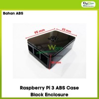 Raspberry Pi 3 ABS Case Black Enclosure