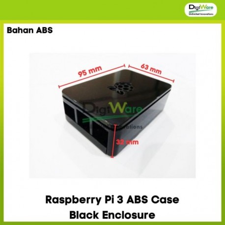 Raspberry Pi 3 ABS Case Black Enclosure