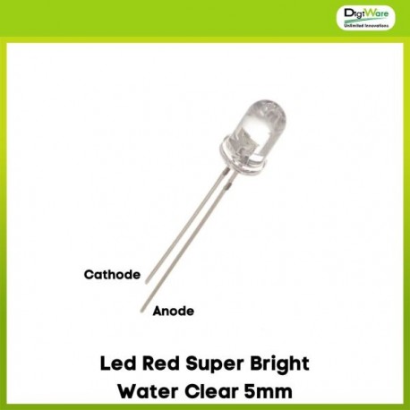 Led Red Super Bright Water Clear 5mm