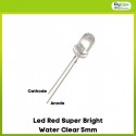 Led Red Super Bright Water Clear 5mm