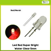 Led Red Super Bright Water Clear 5mm