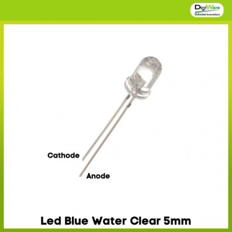 Led Blue Water Clear 5mm