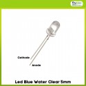 Led Blue Water Clear 5mm