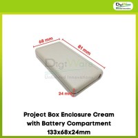 Project Box Enclosure Cream with Battery Compartment 133x68x24mm
