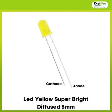 Led Yellow Super Bright Diffused 5mm