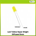 Led Yellow Super Bright Diffused 5mm