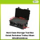 Hard Case Storage Tool Box Kotak Perkakas Trolley Hitam 551x351x240mm