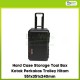 Hard Case Storage Tool Box Kotak Perkakas Trolley Hitam 551x351x240mm
