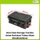 Hard Case Storage Tool Box Kotak Perkakas Trolley Hitam 551x351x240mm