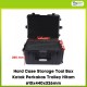 Hard Case Storage Tool Box Kotak Perkakas Trolley Hitam 610x440x326mm