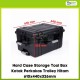 Hard Case Storage Tool Box Kotak Perkakas Trolley Hitam 610x440x326mm