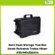 Hard Case Storage Tool Box Kotak Perkakas Trolley Hitam 610x440x326mm