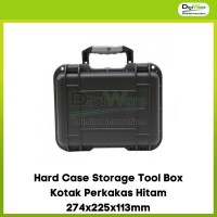 Hard Case Storage Tool Box Kotak Perkakas Hitam 274x225x113mm