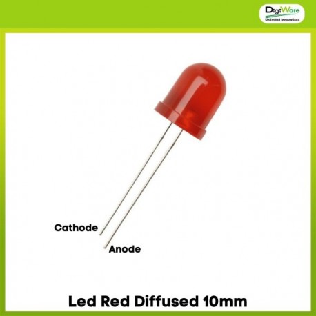 Led Red Diffused 10mm