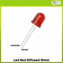 Led Red Diffused 10mm