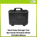 Hard Case Storage Tool Box Kotak Perkakas Hitam 479x387x155mm