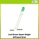 Led Green Super Bright Diffused 3mm