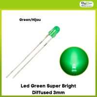 Led Green Super Bright Diffused 3mm